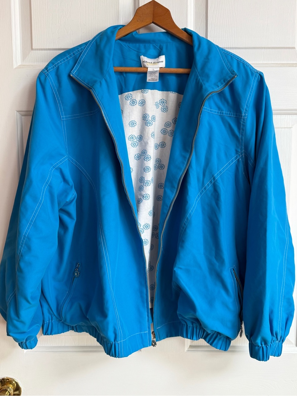 Alfred Dunner Vintage Turquoise Bomber Jacket